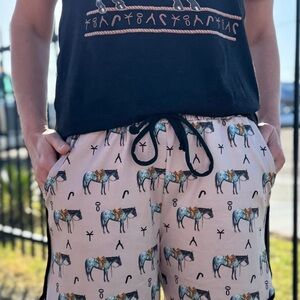BLU ROAN Horse Print Shorts